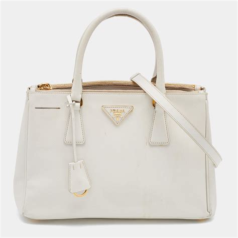 prada saffiano white bag